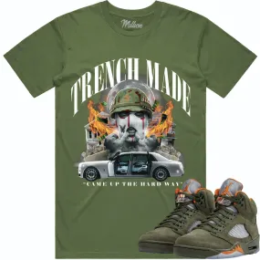 Jordan Retro 5 Olive 5s Shirt to Match - TRENCH MADE