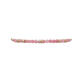 Karen Lazar  - 2mm Yellow Gold Filled Bracelet with Pink Tourmaline