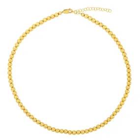 Karen Lazar - 5 mm Yellow Gold Filled Bead Necklace