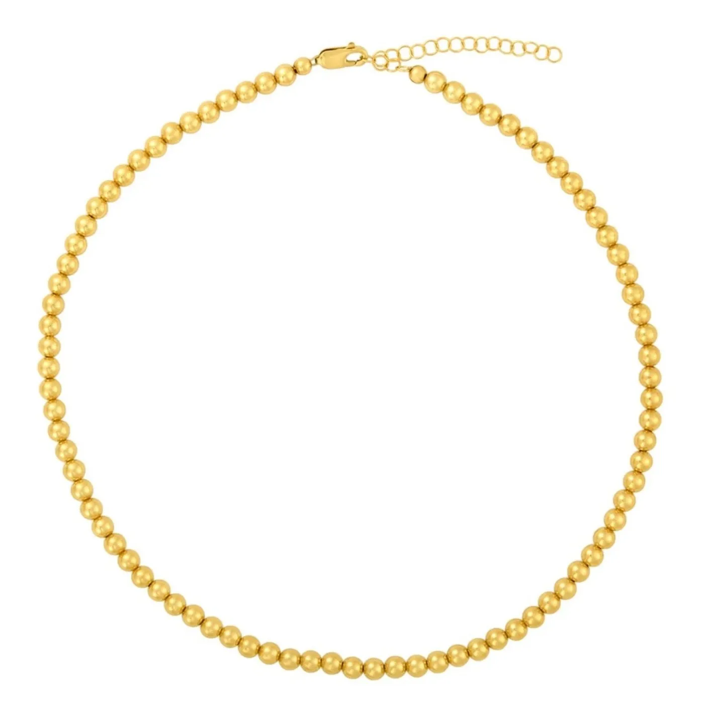 Karen Lazar - 5 mm Yellow Gold Filled Bead Necklace