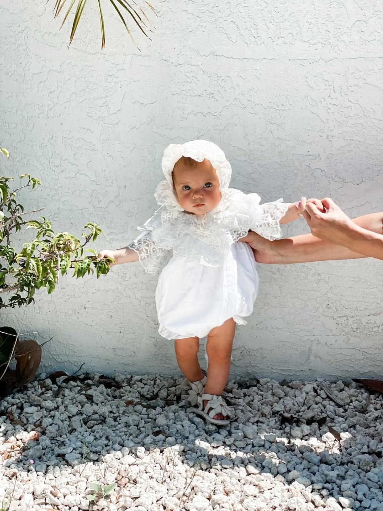 Katherine Embroidered Linen Romper