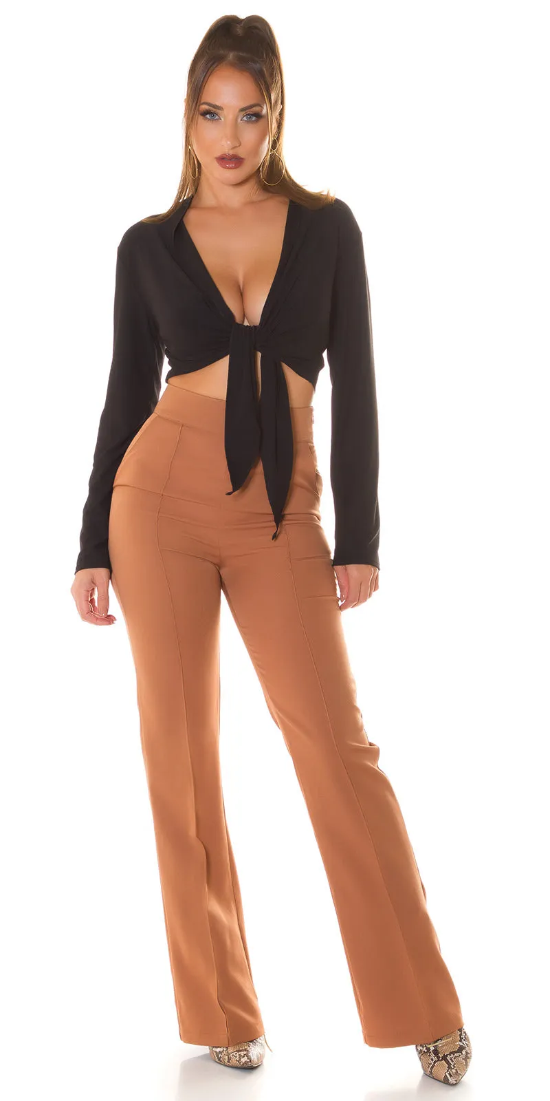 Koucla Sexy Tie Back Crop Top