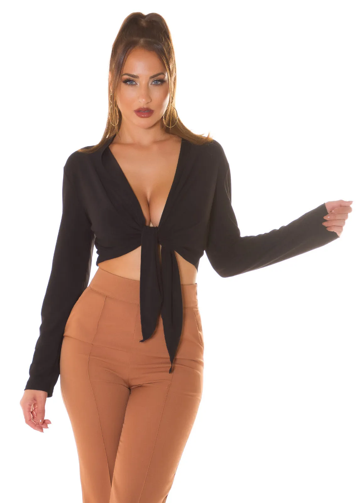 Koucla Sexy Tie Back Crop Top