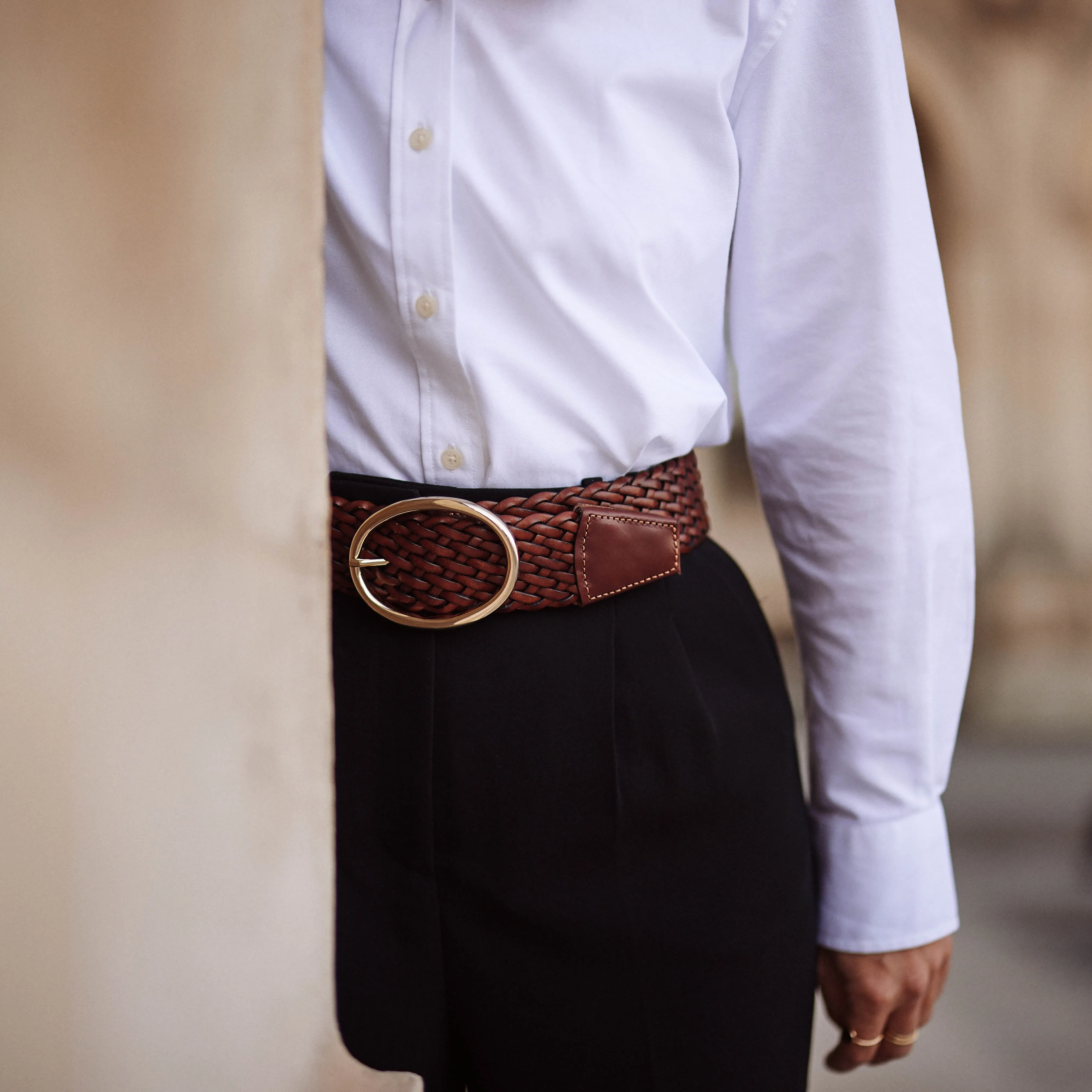 La Ceinture Tressée Cuir Felice