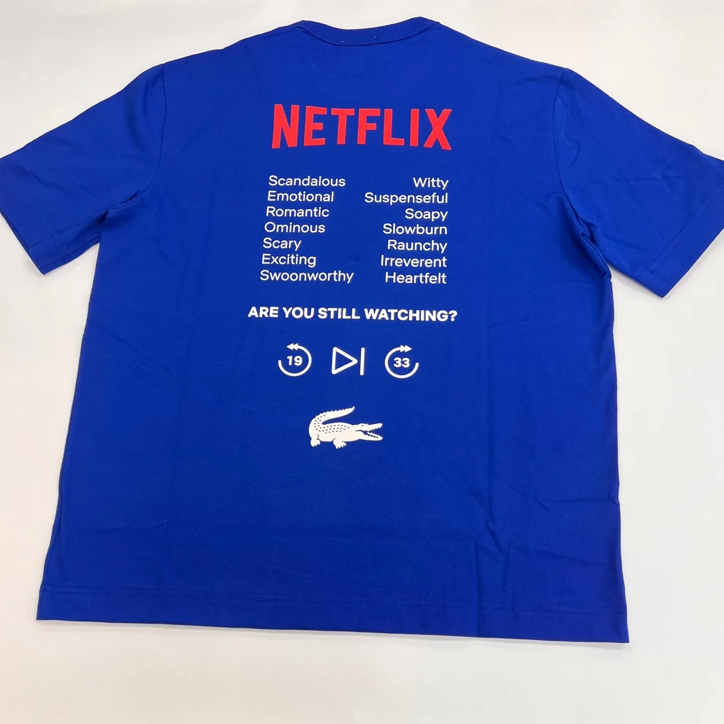 LACOSTE x NETFLIX Unisex Loose Fit Organic Cotton T-shirt