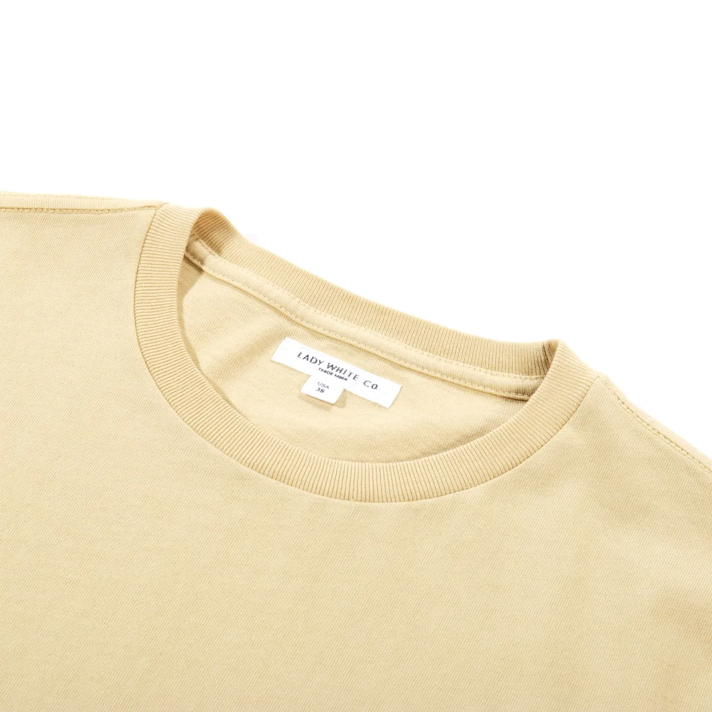 LADY WHITE CO. LITE JERSEY T-SHIRT PALE LEMON