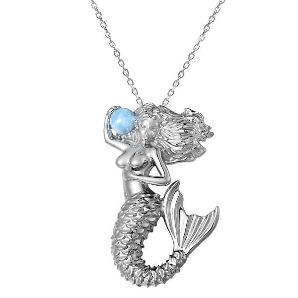 Larimar Mermaid's Treasure Pendant