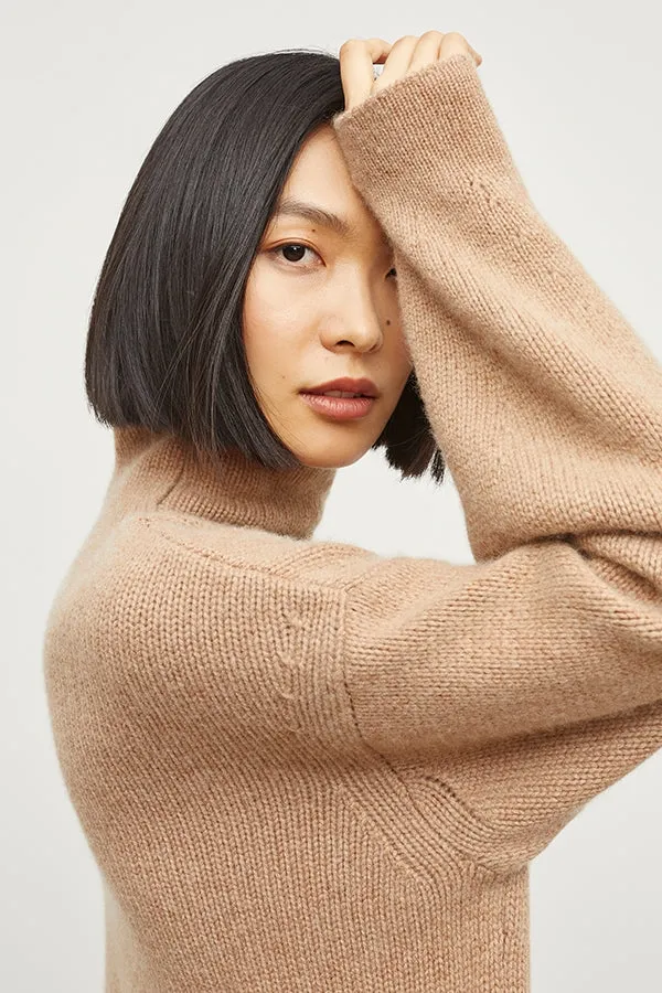 Lea Sweater - Plush Cashmere :: Light Maple