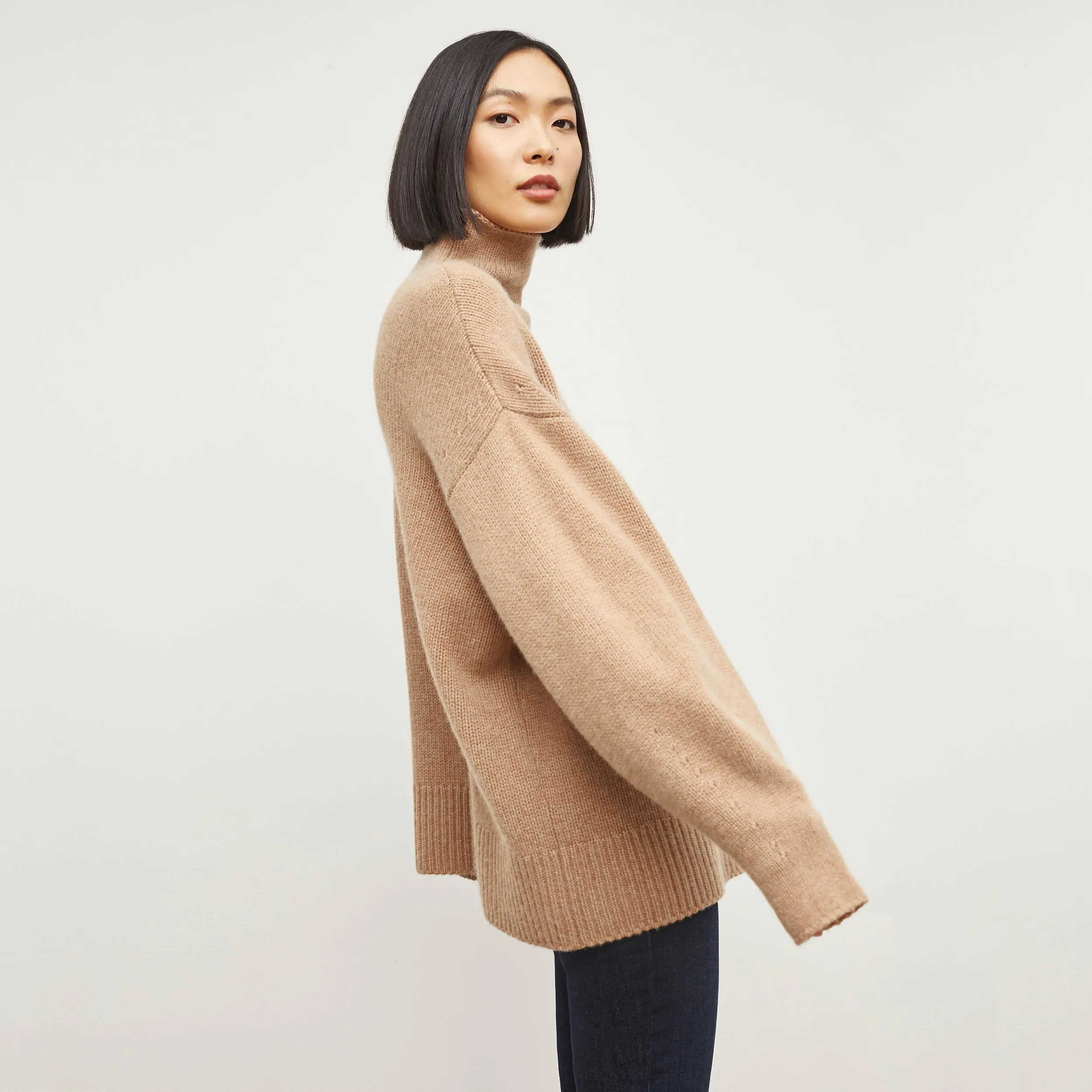 Lea Sweater - Plush Cashmere :: Light Maple