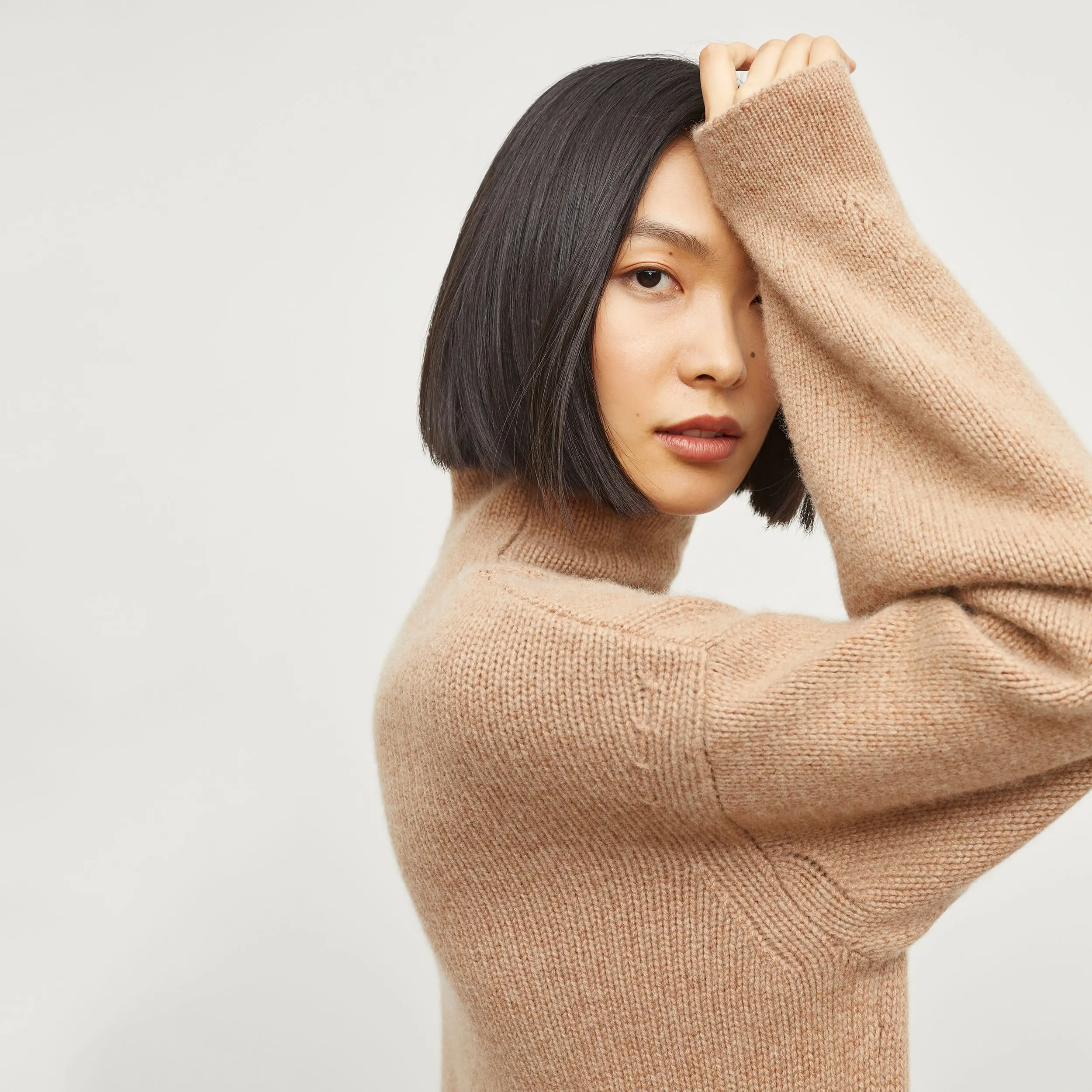 Lea Sweater - Plush Cashmere :: Light Maple