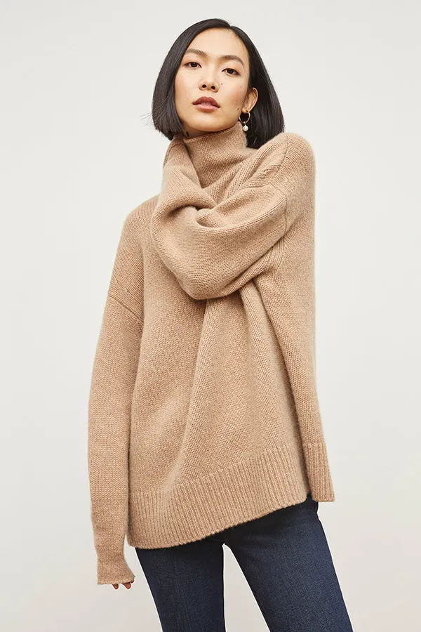 Lea Sweater - Plush Cashmere :: Light Maple