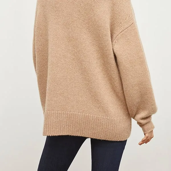 Lea Sweater - Plush Cashmere :: Light Maple