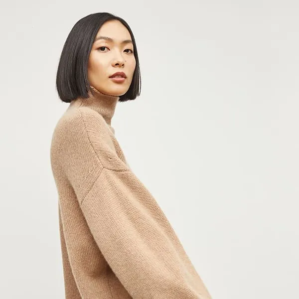 Lea Sweater - Plush Cashmere :: Light Maple