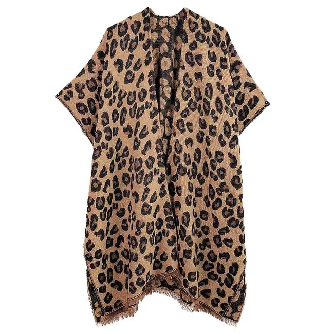 Leopard Cozy Poncho