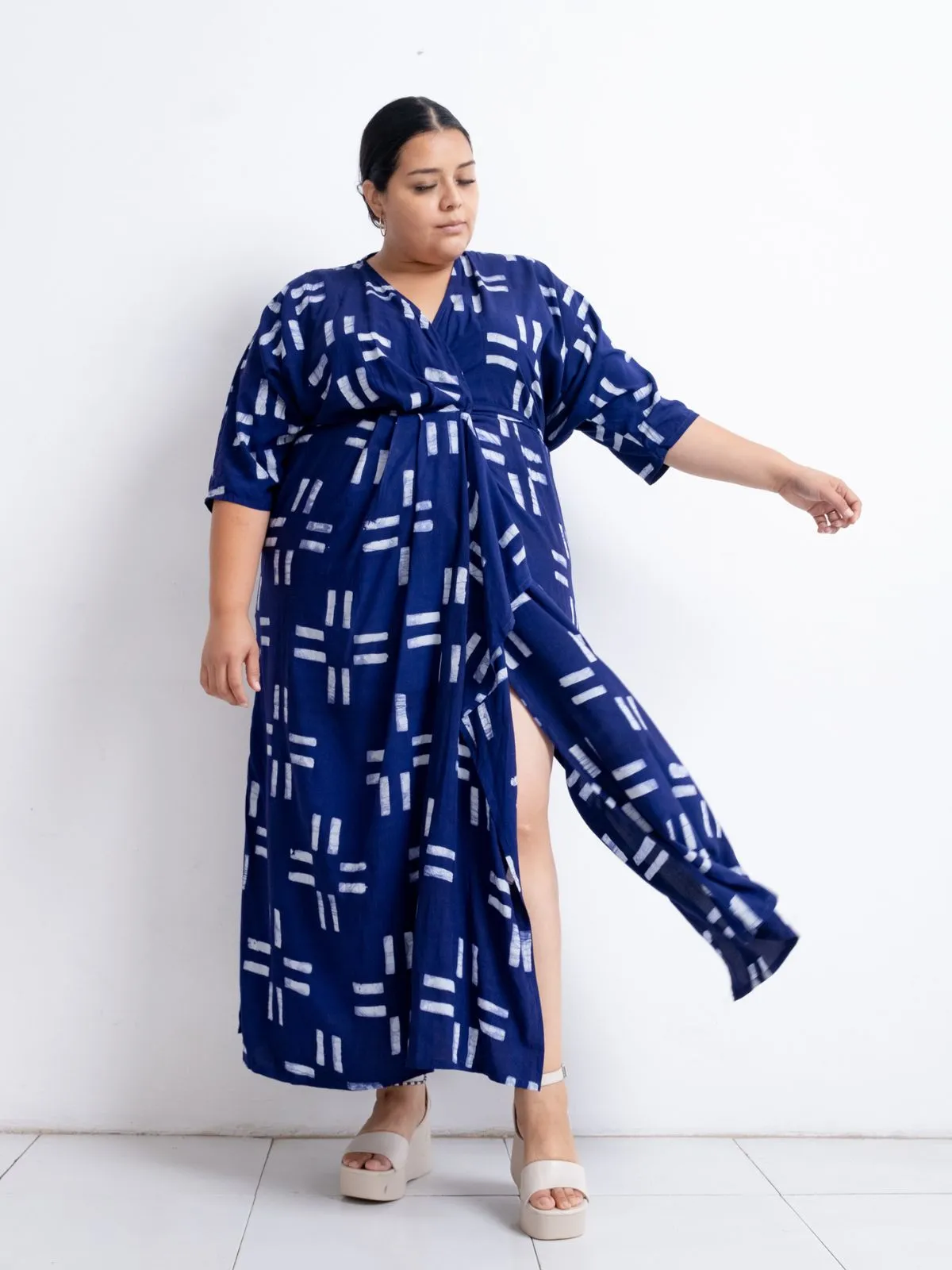 Letsa Wrap Dress in Middle Path