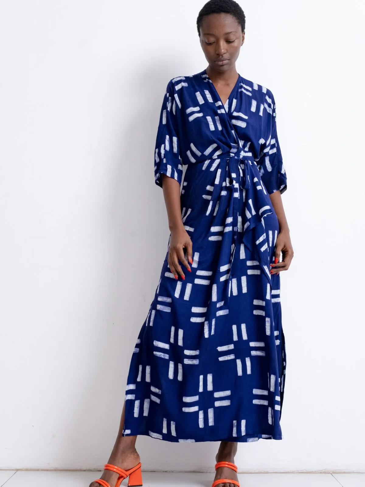 Letsa Wrap Dress in Middle Path