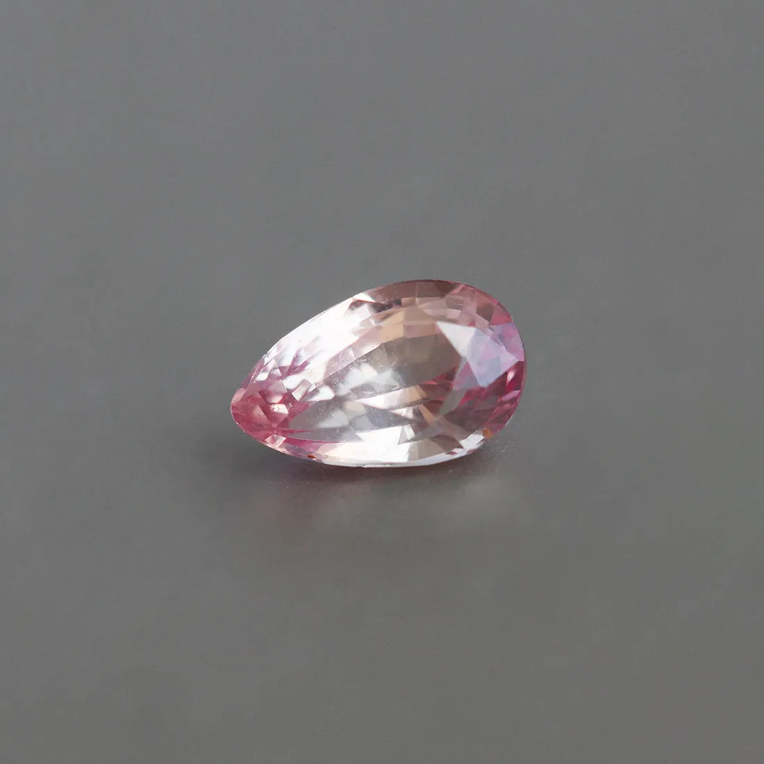 Loose 1.12 Ct Pear Pink And Orange Sapphire