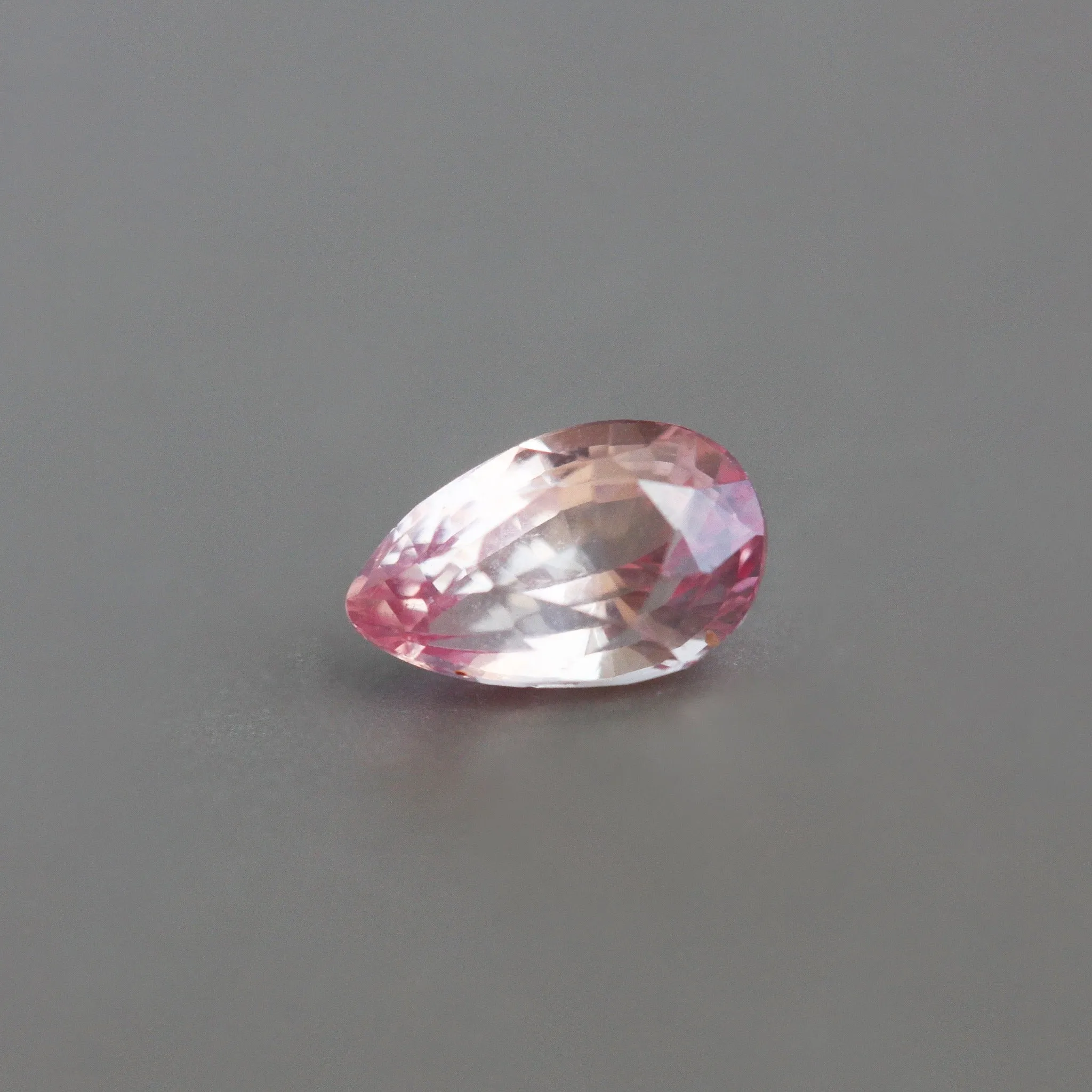 Loose 1.12 Ct Pear Pink And Orange Sapphire