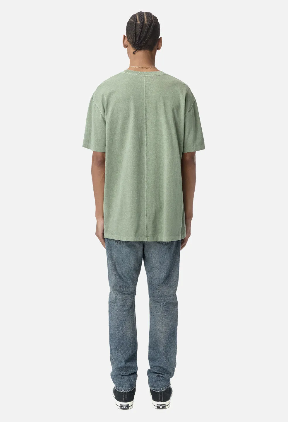 Loose Stitch Pocket Tee / Washed Olive