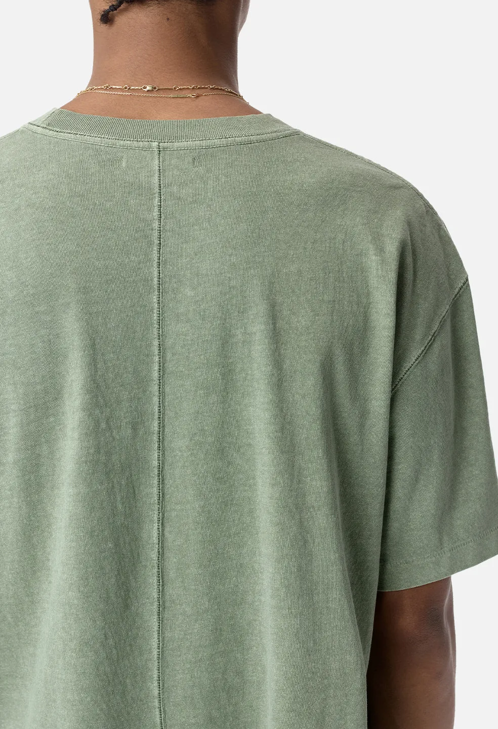 Loose Stitch Pocket Tee / Washed Olive