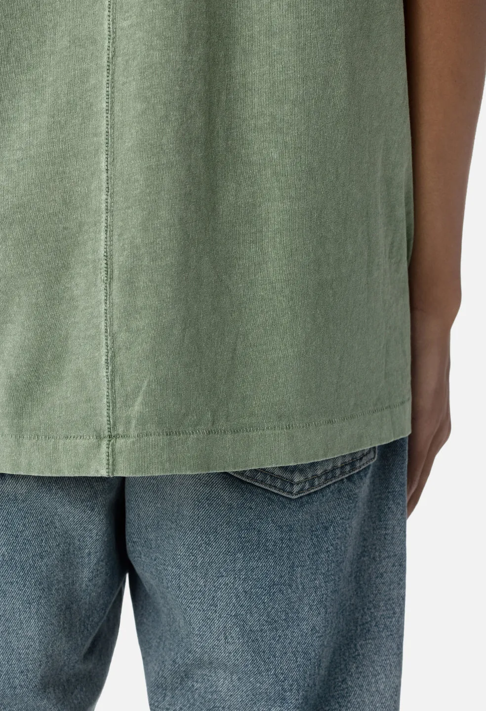 Loose Stitch Pocket Tee / Washed Olive