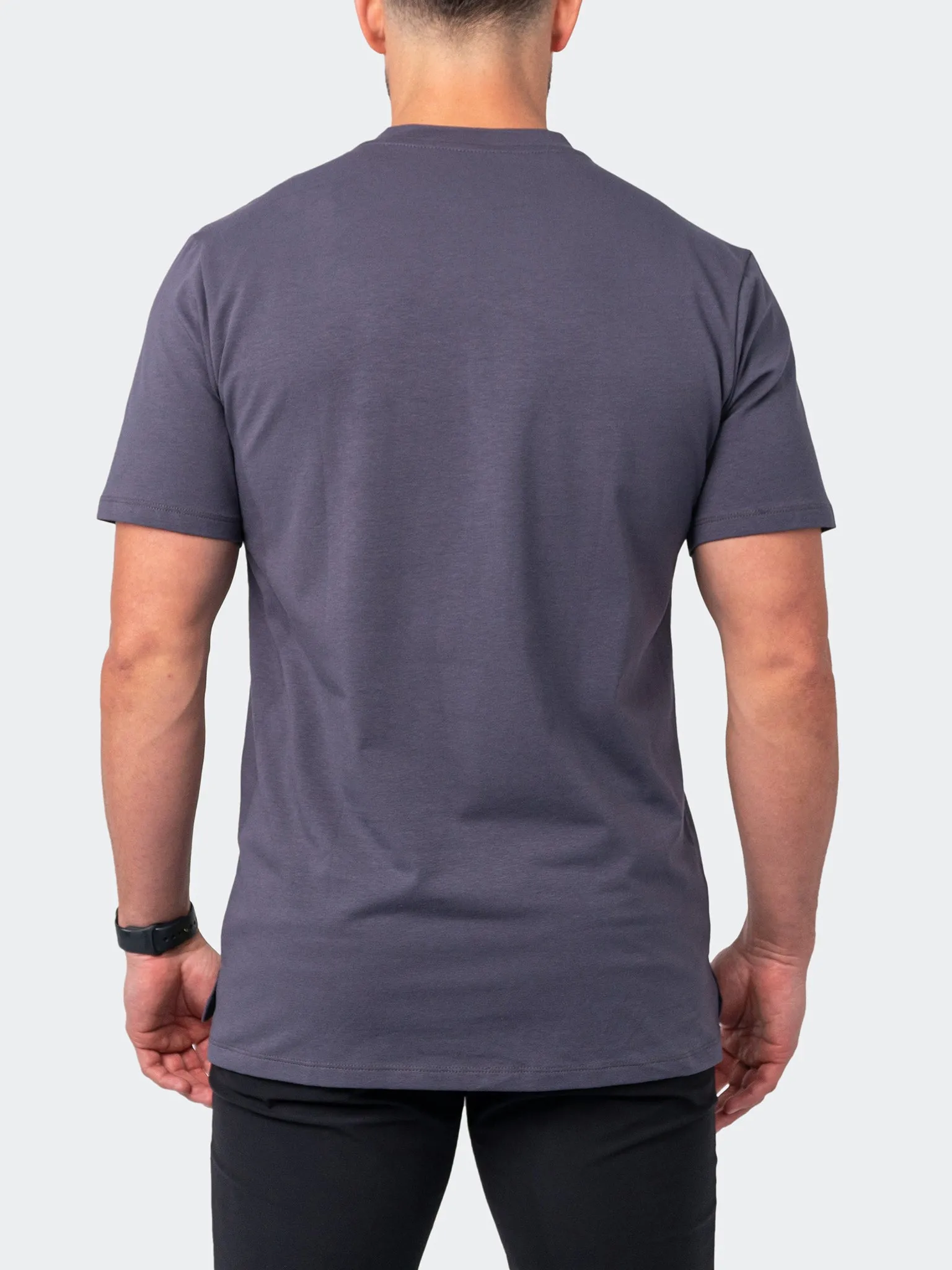 Maceoo Stretch Short-Sleeve Tshirts | V-Neck VivaldiCore Grey