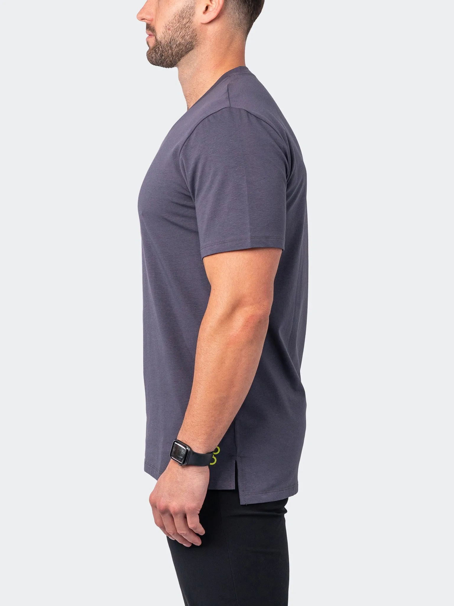 Maceoo Stretch Short-Sleeve Tshirts | V-Neck VivaldiCore Grey