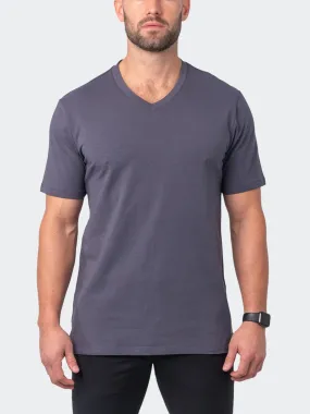 Maceoo Stretch Short-Sleeve Tshirts | V-Neck VivaldiCore Grey