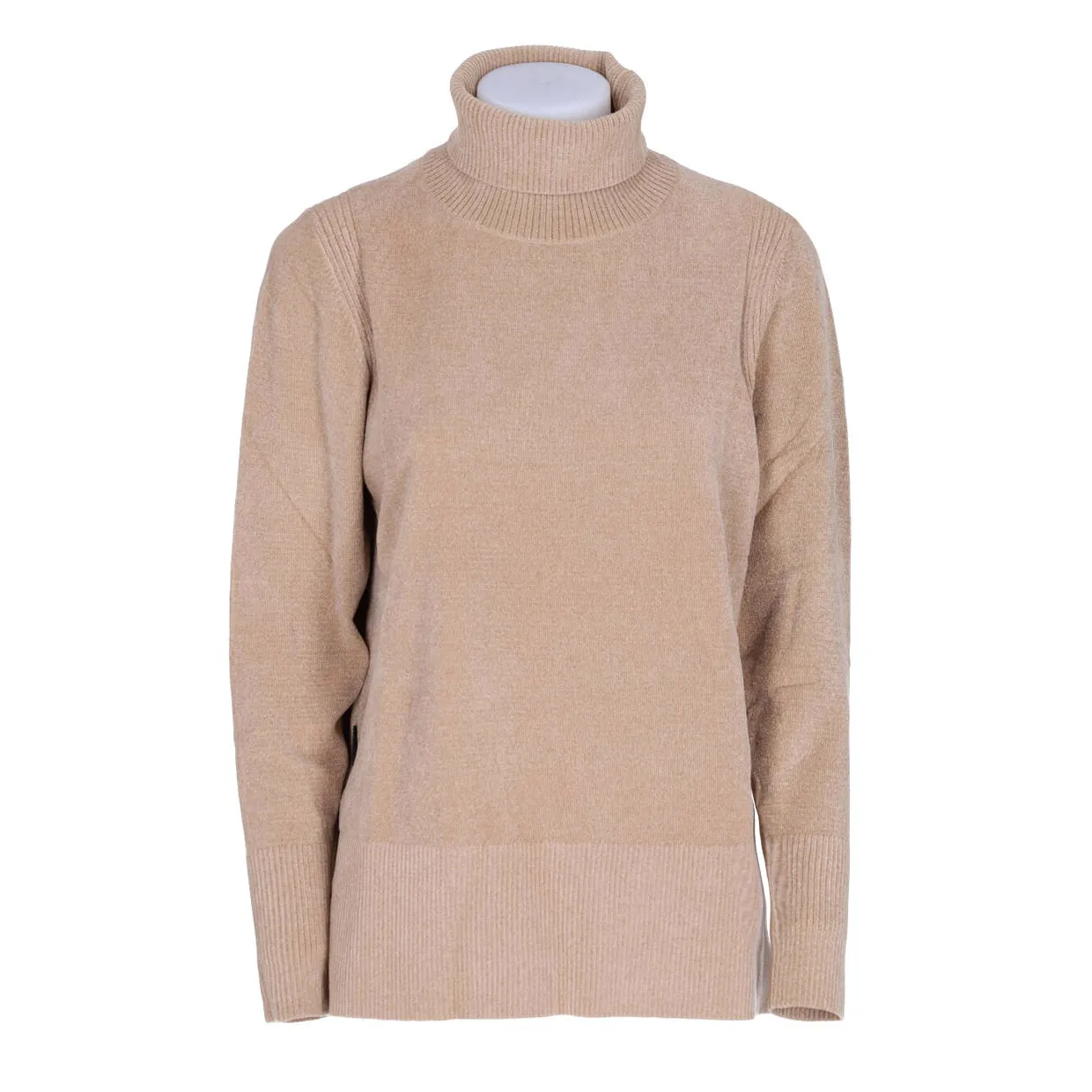 Maglione Donna RRD Knit Velvet Vent Turtleneck Lady Beige