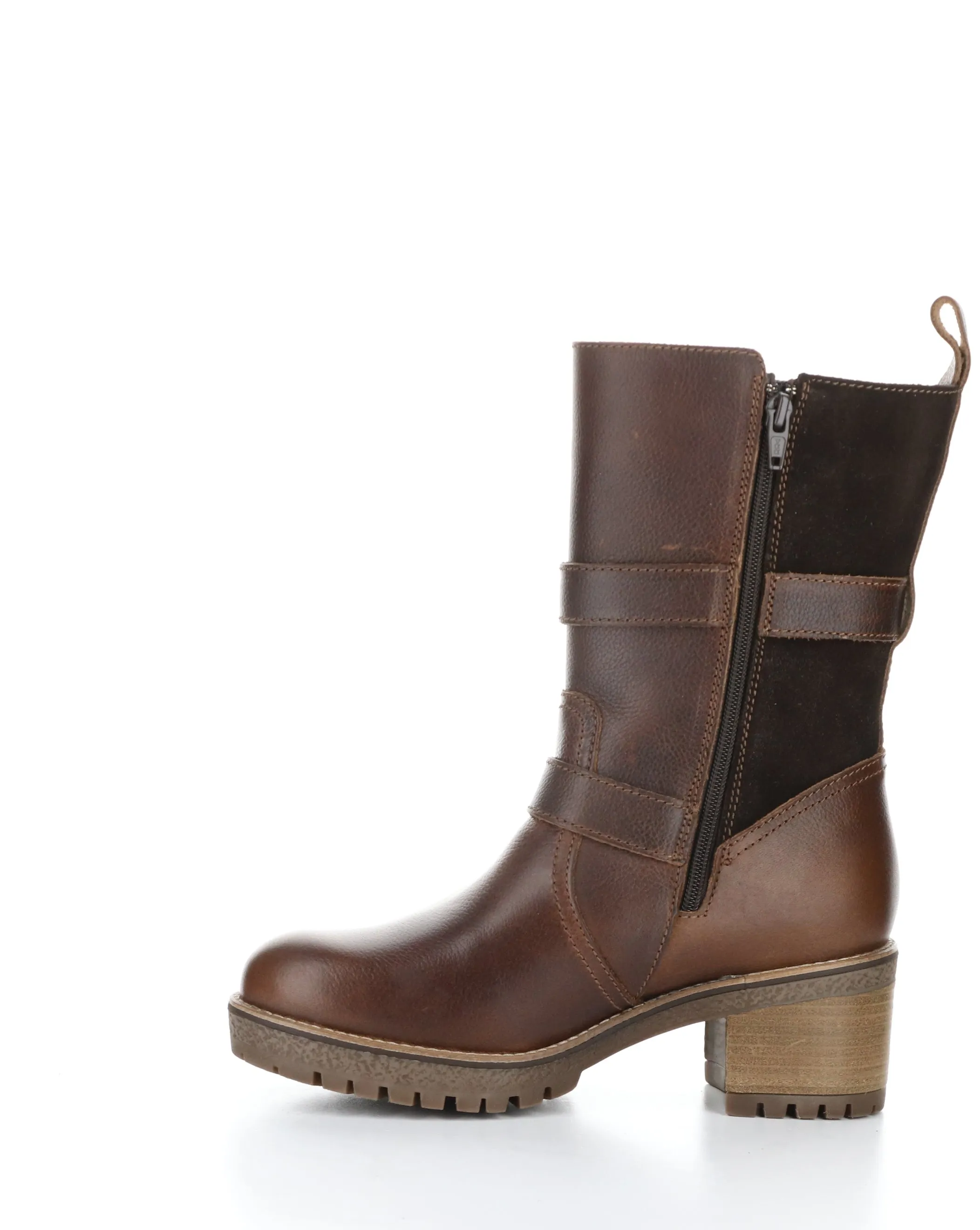 MAISE BRANDY/COFFEE Round Toe Boots