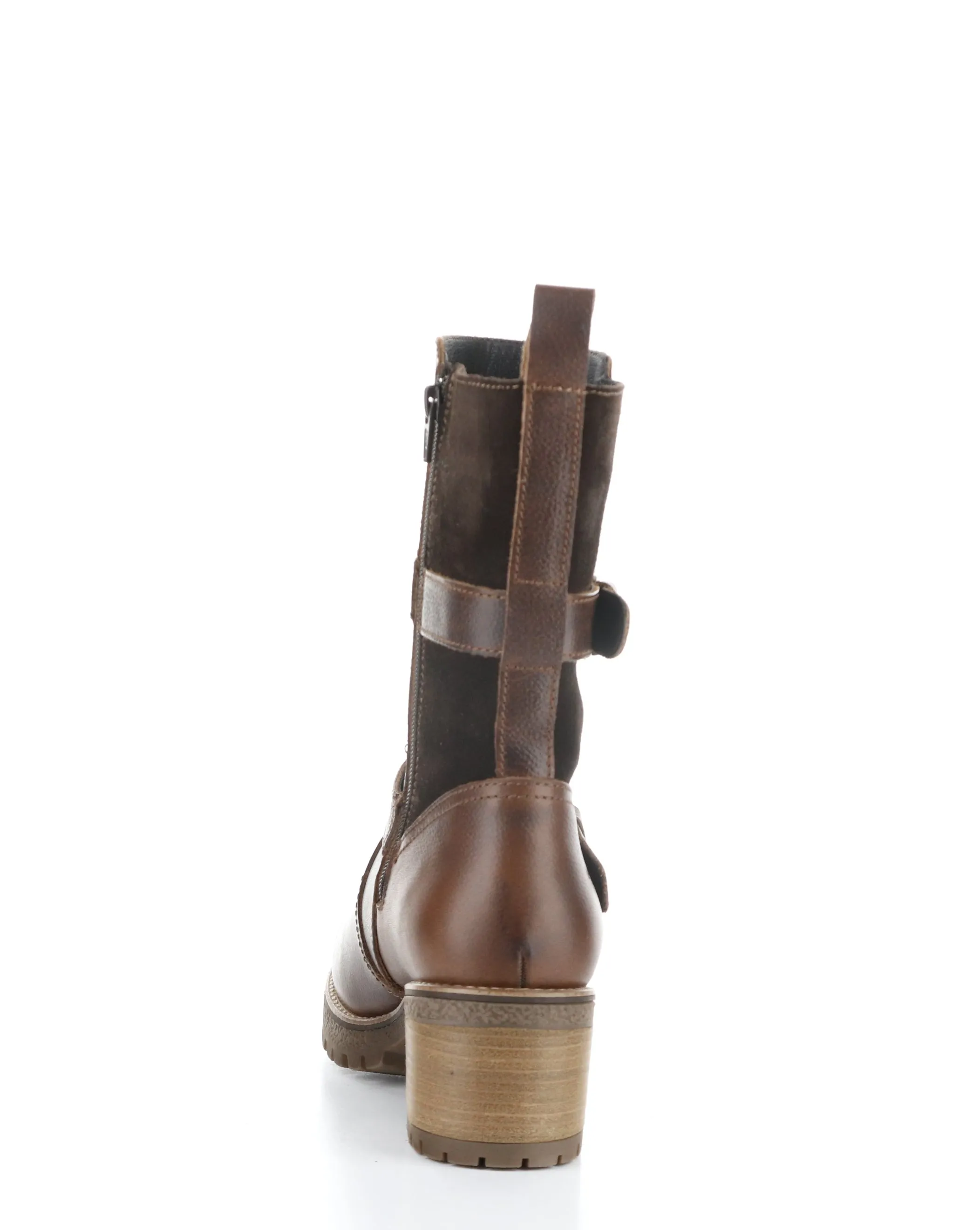 MAISE BRANDY/COFFEE Round Toe Boots