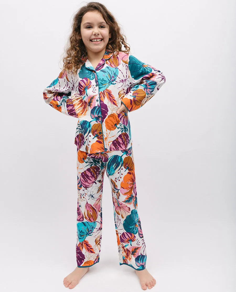 Maple Girls Pumpkin Print Pyjama Set