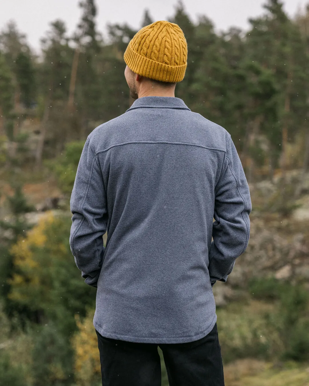 Maple Polar Recycled Fleece Shirt - Navy Marl