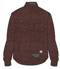 Maple Polar Recycled Fleece Shirt - Wine Marl