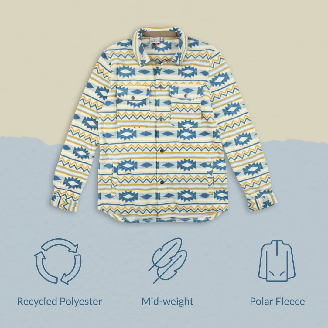 Maple Recycled Polar Fleece Shirt - Birch Pattern