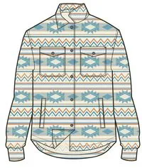 Maple Recycled Polar Fleece Shirt - Birch Pattern