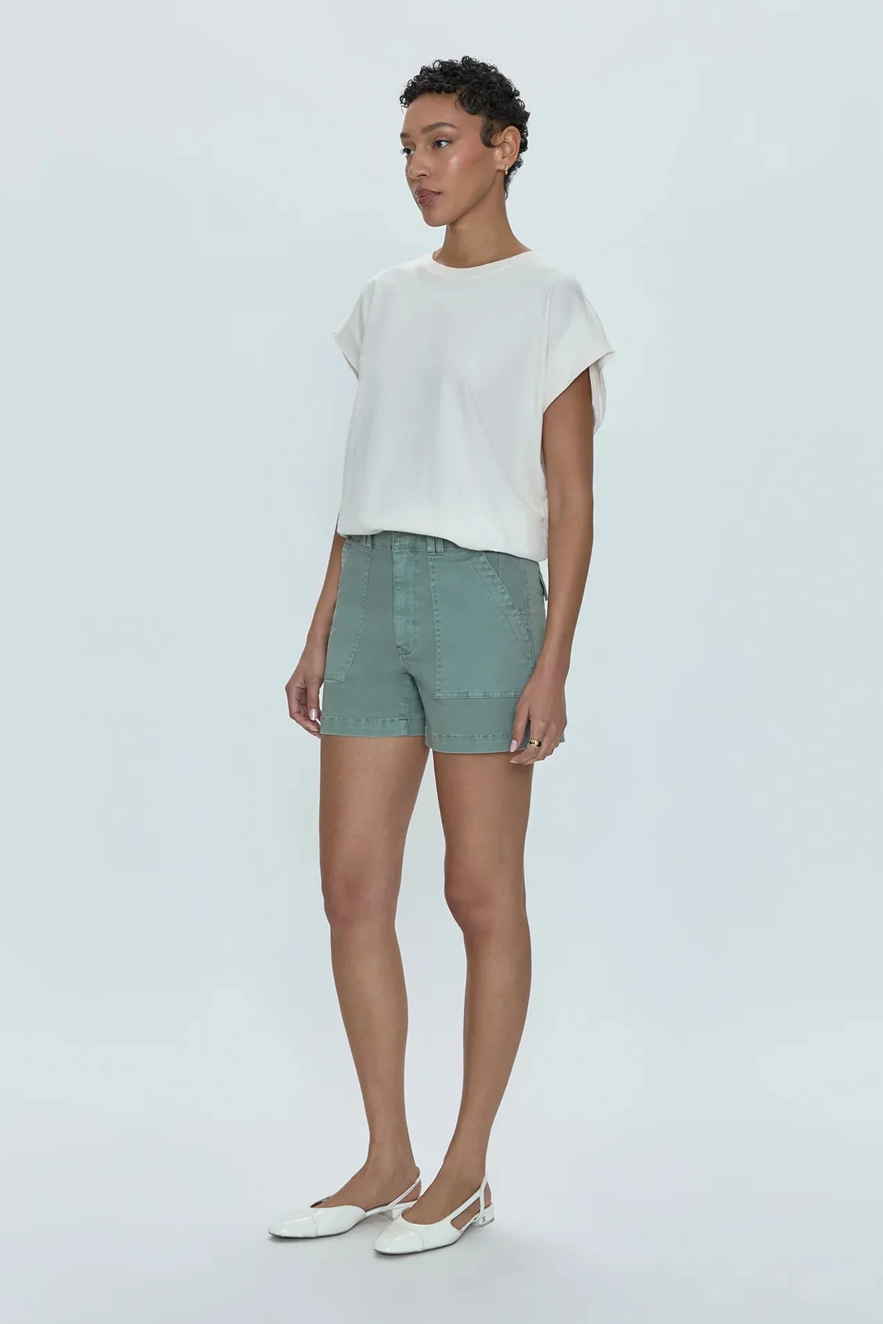 Marissa High Rise Utility Short - Bluff