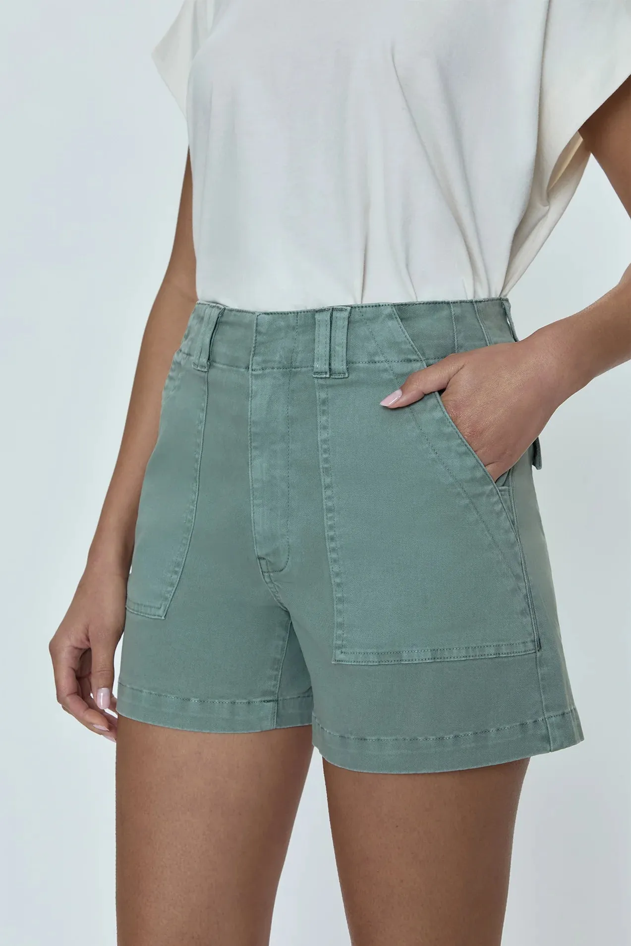 Marissa High Rise Utility Short - Bluff