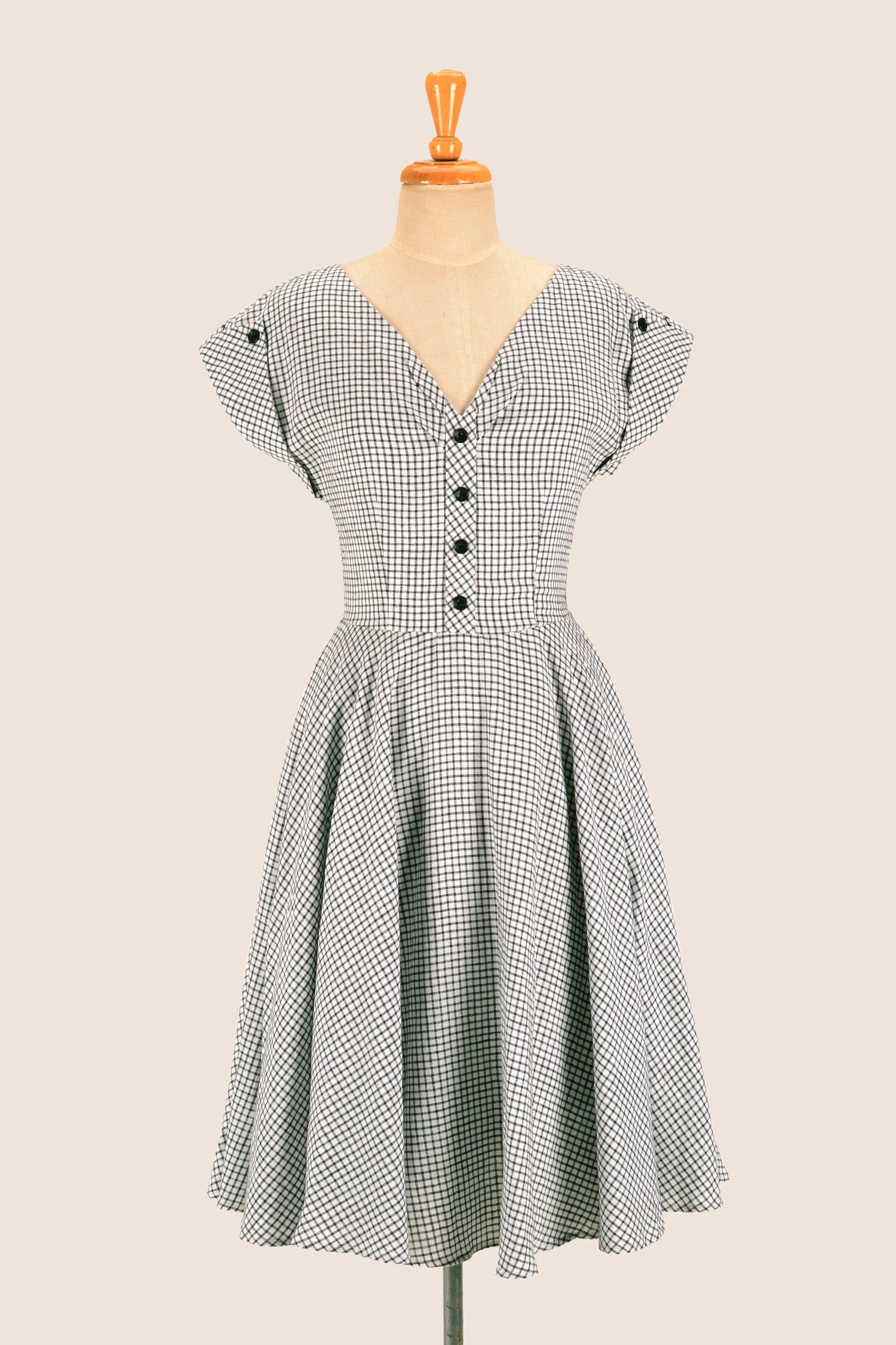 Maritime Black & White Chequer Dress