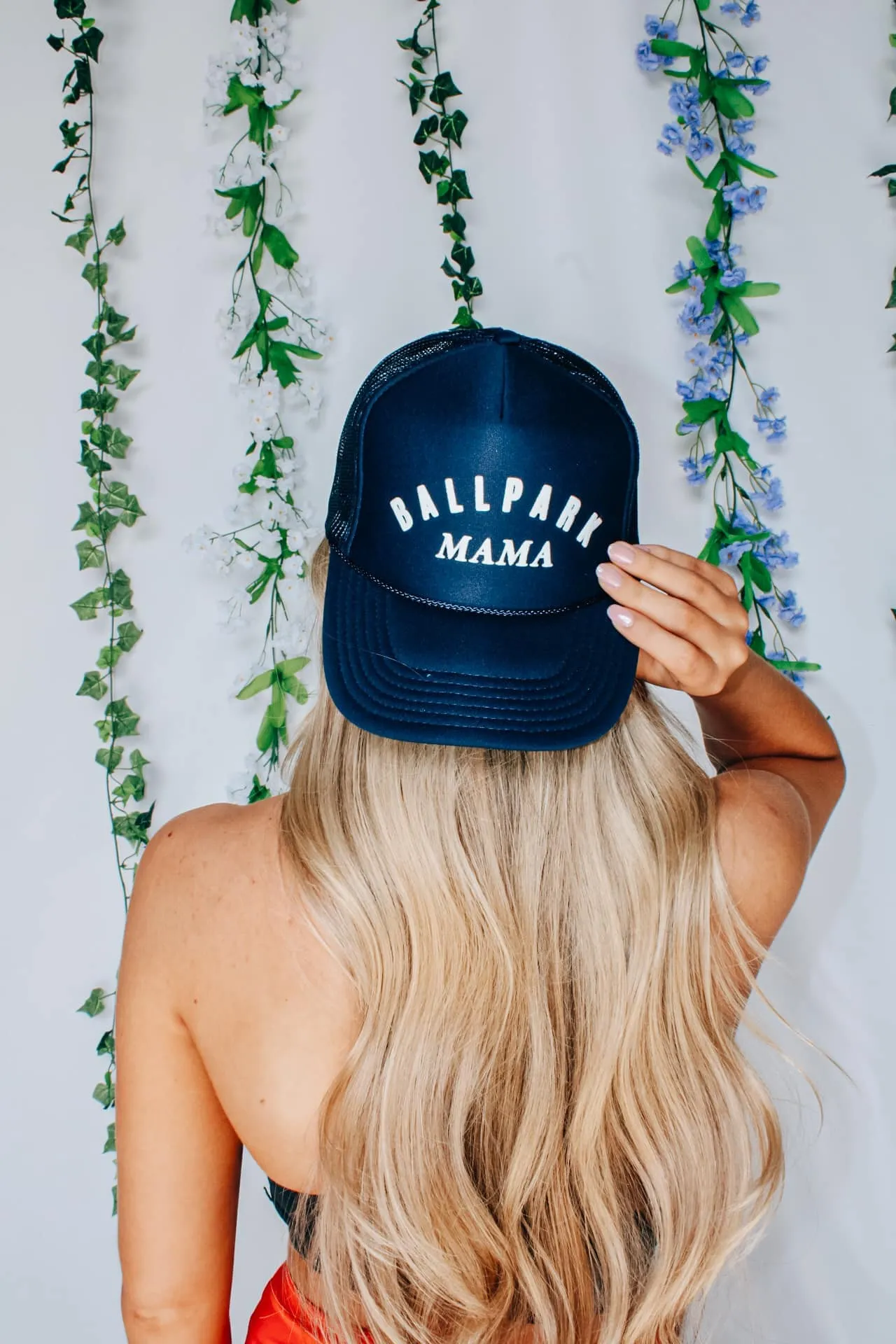 Market Live Preorder: Ballpark Mama Navy Trucker Hat by Southern Bliss (Ships in 2-3 Weeks)