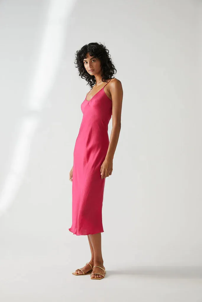 Mastani Slip Dress in Magenta