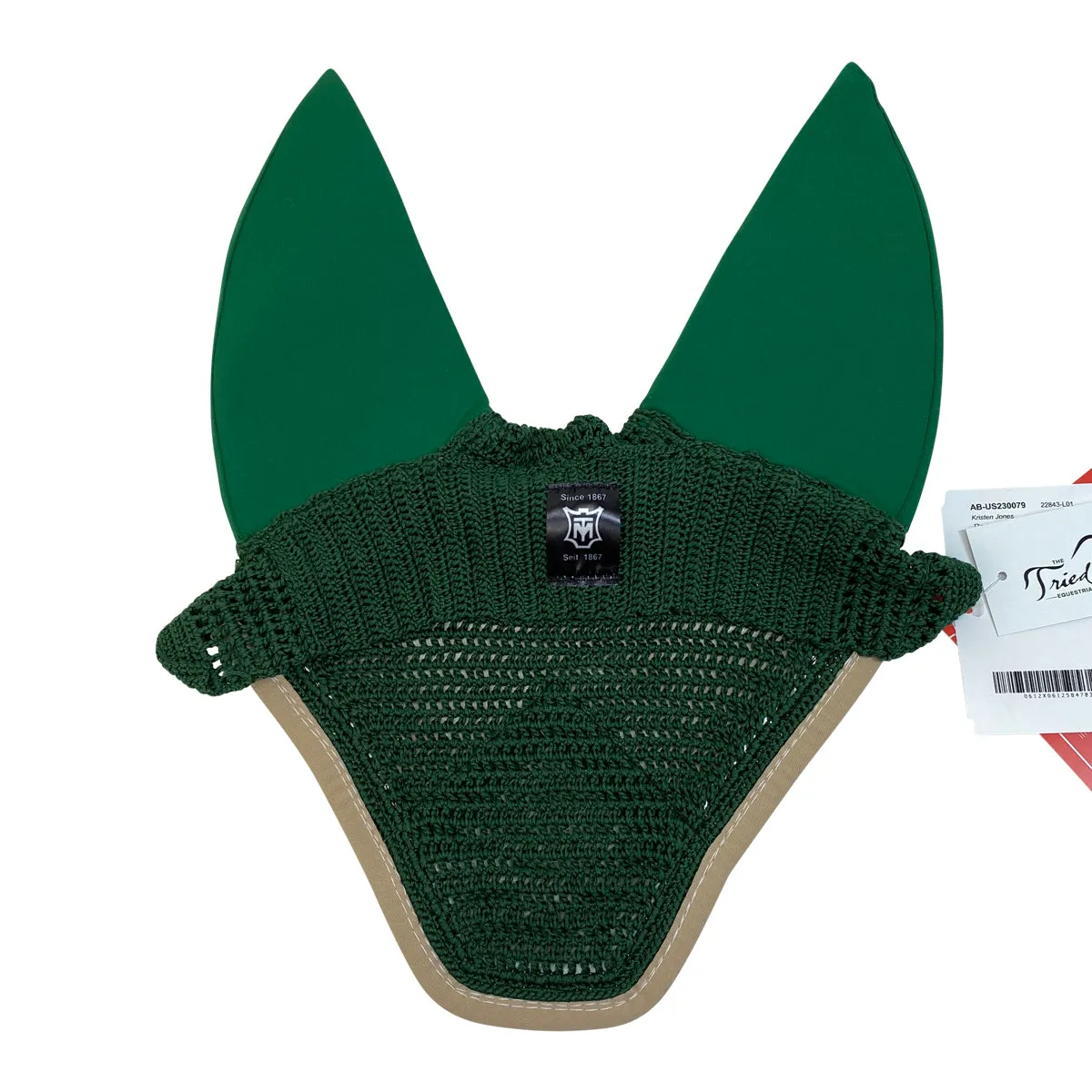 Mattes Custom Soundless Ear Bonnet in Green w/Gold & White Piping - XL