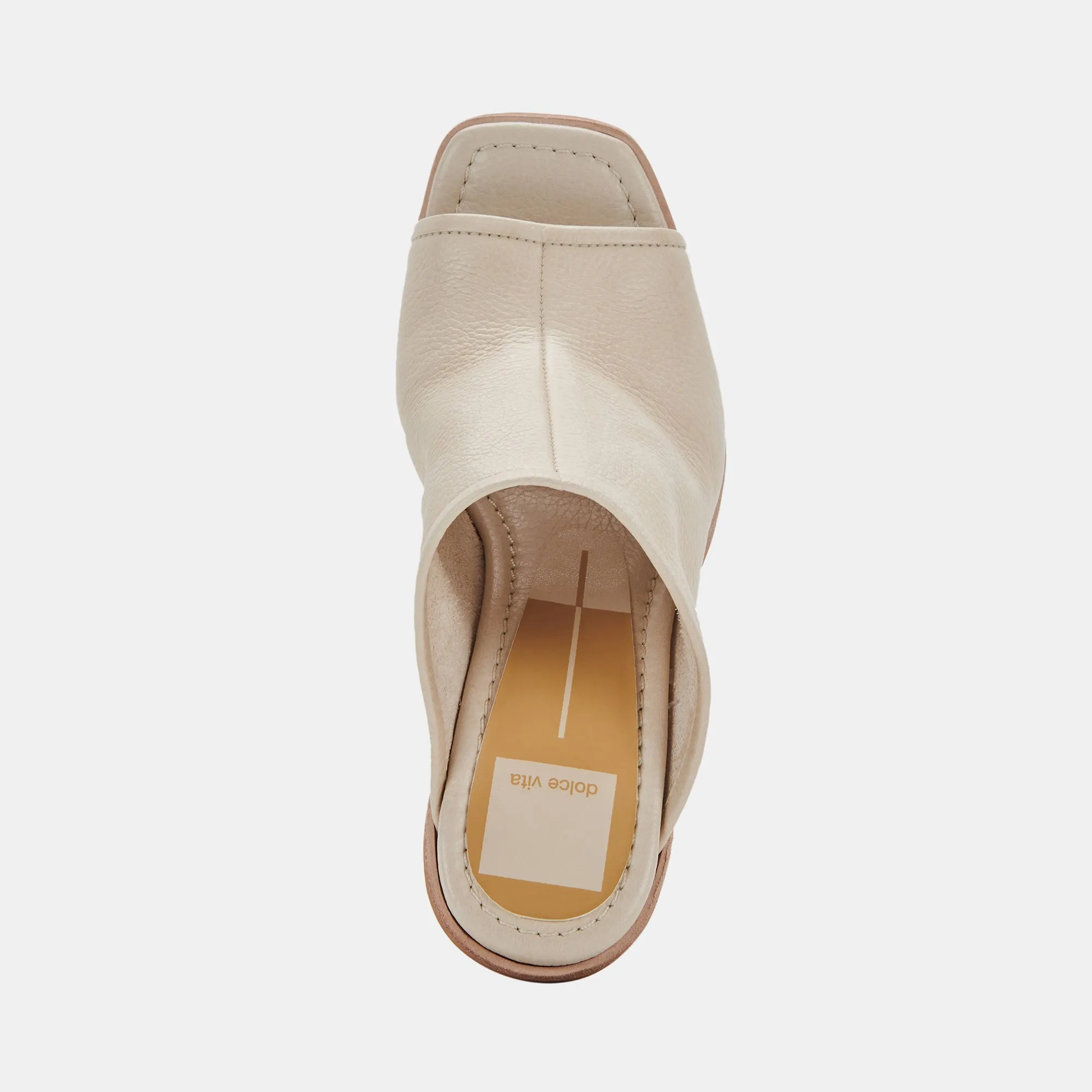 MAVISE HEELS SAND LEATHER - re:vita