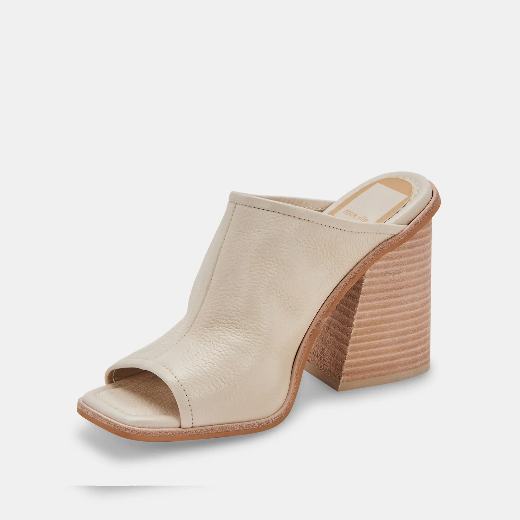 MAVISE HEELS SAND LEATHER - re:vita