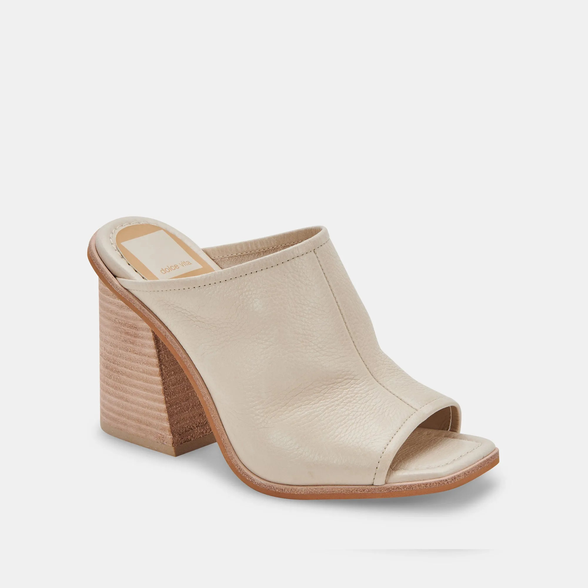 MAVISE HEELS SAND LEATHER - re:vita