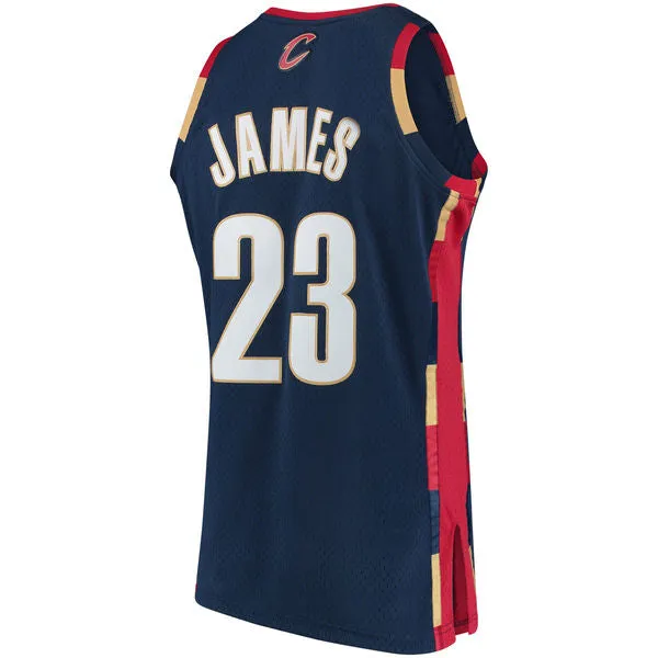 Men's Cleveland Cavaliers LeBron James Mitchell & Ness Navy 2008-09 Hardwood Classics Swingman Jersey