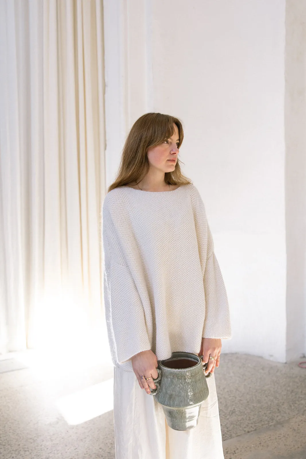 Metta - Sailor Hand Knit Moss Stitch Jumper