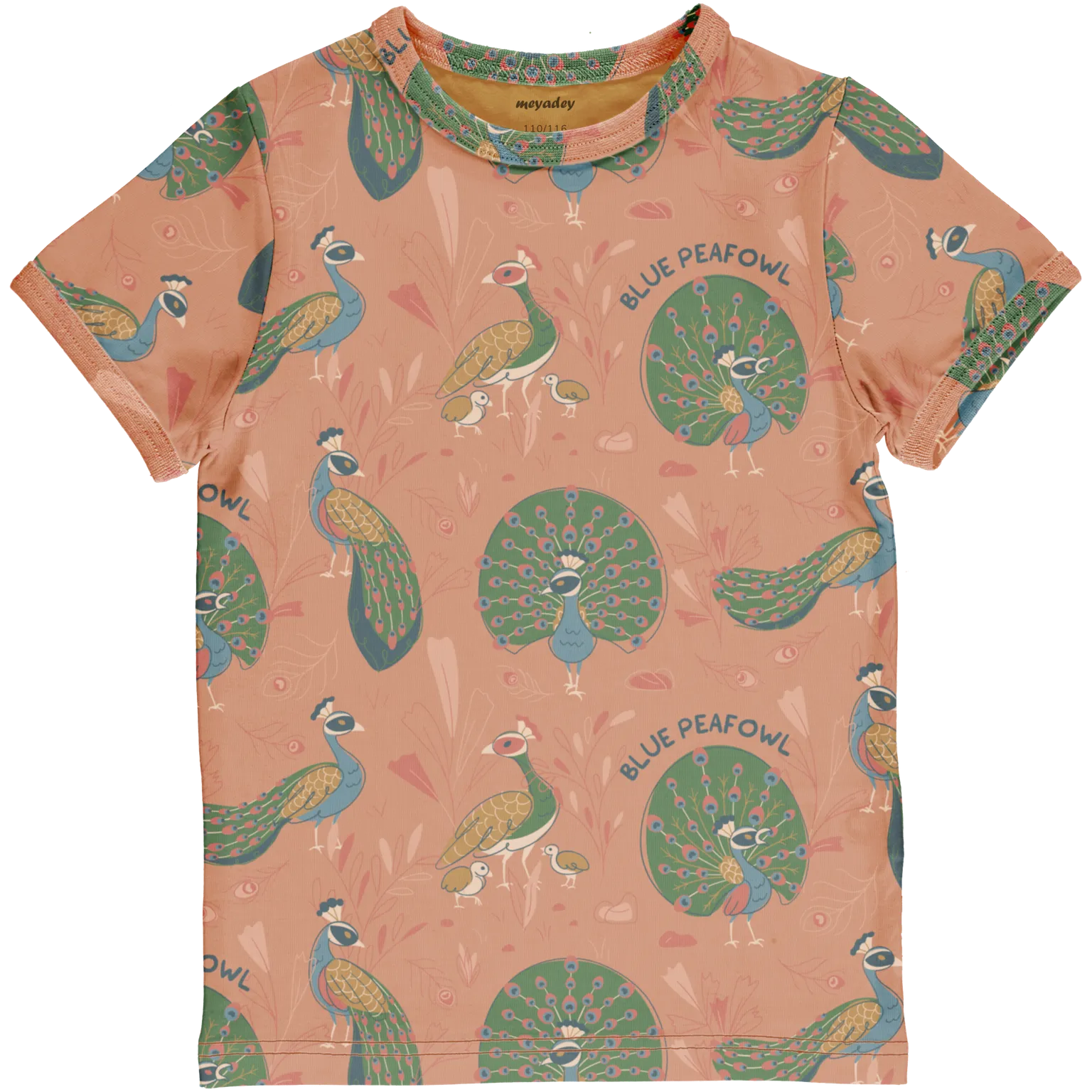 Meyadey Peafowl Parade Short Sleeved Top