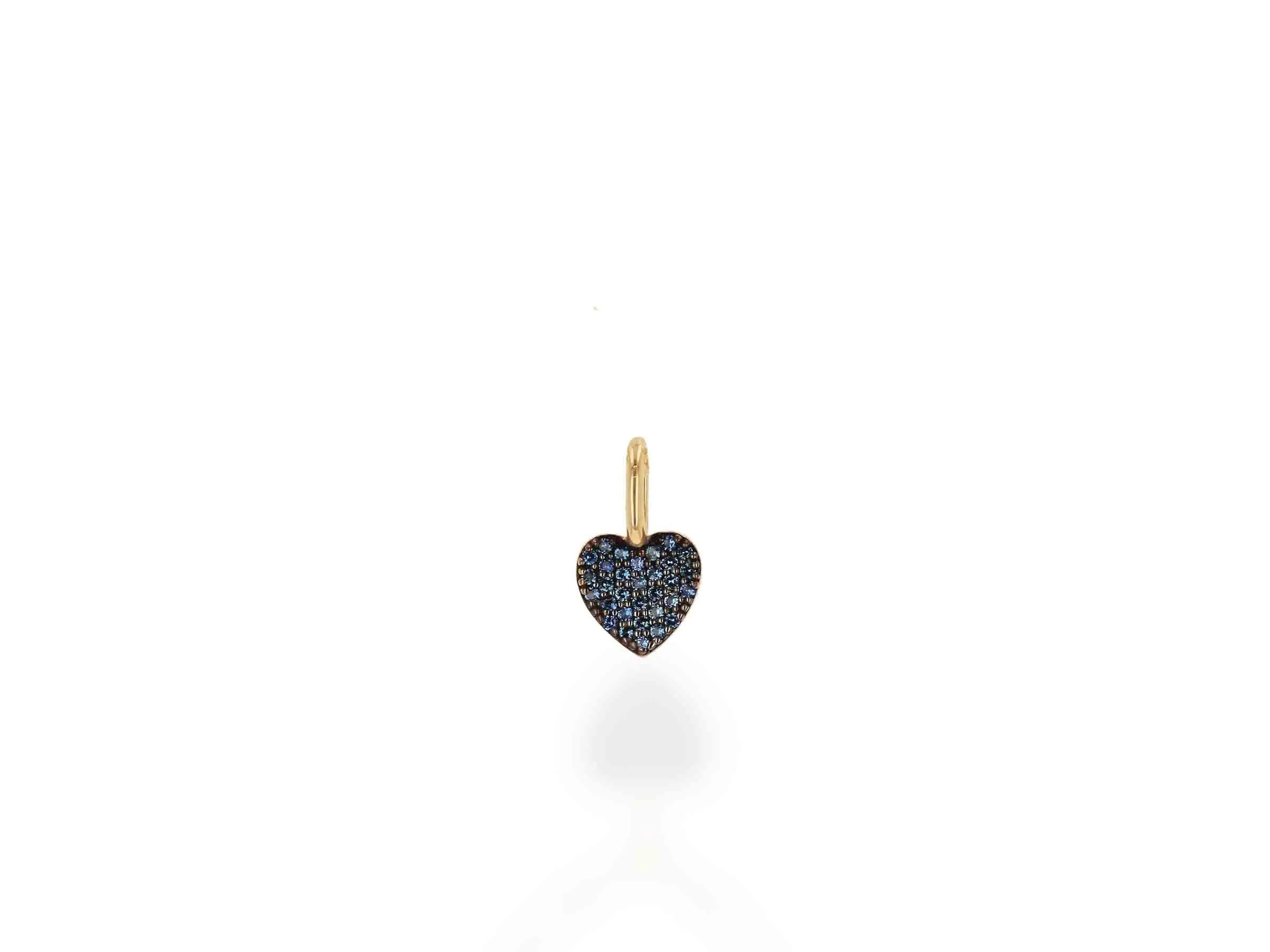 Mini Sapphire Pave Heart Charm