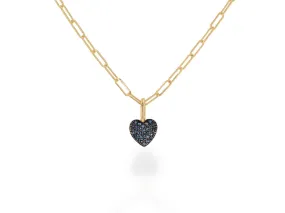 Mini Sapphire Pave Heart Charm